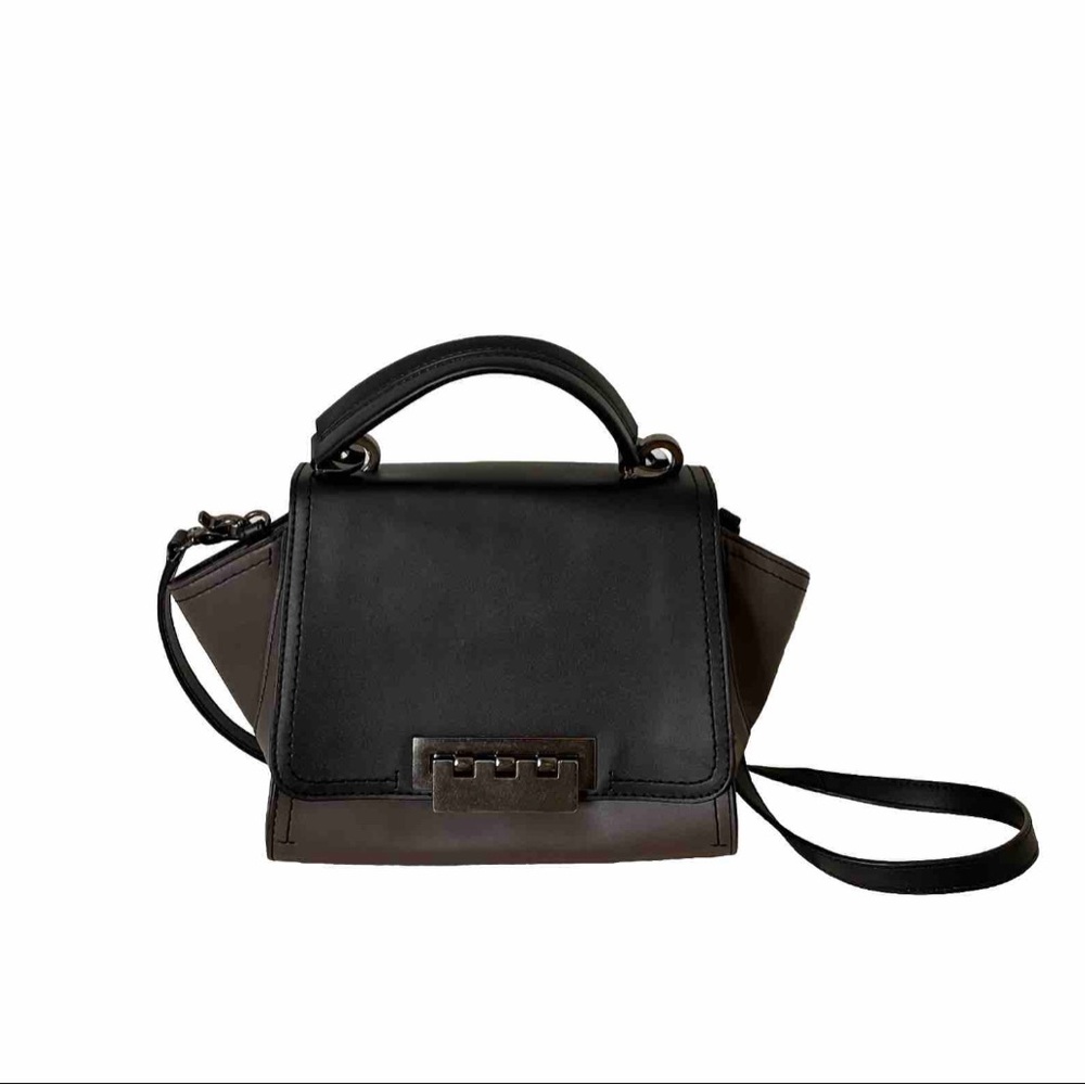 Zac Posen Black and Grey Eartha Bag Small – Chic Designer Satchel